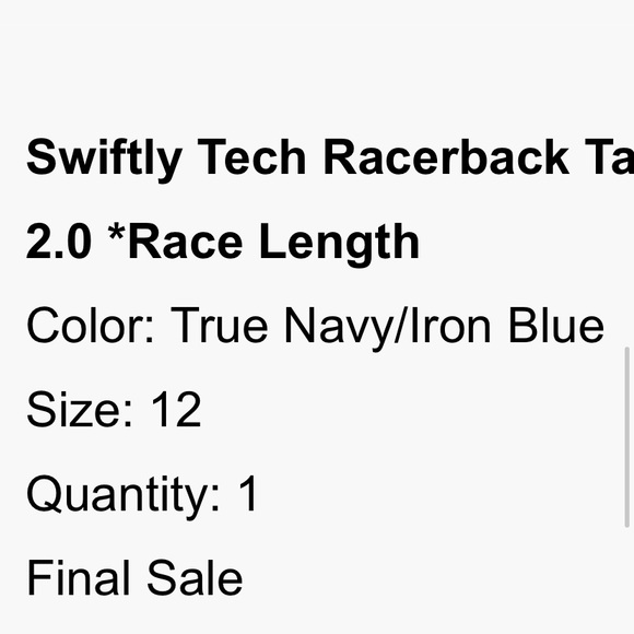 Lululemon Swiftly Racerback Tank - Picture 2 of 2